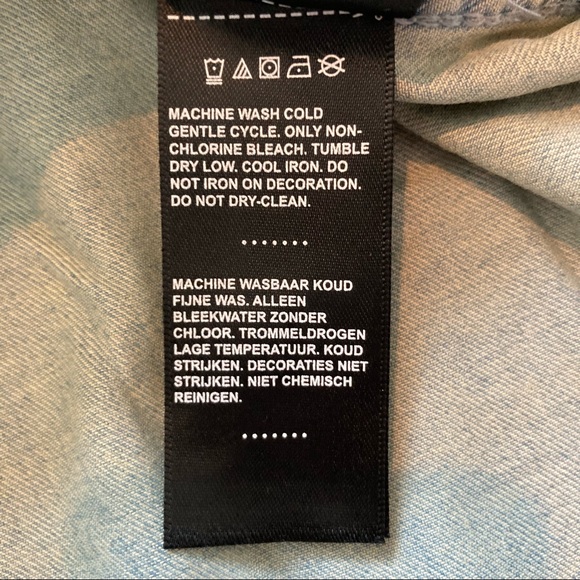 L Harley Davidson Garage Lightweight Denim Long Sleeve Button Up Shirt - Picture 11 of 12